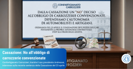 Cassazione: No! obbligo carrozzerie convenzionate